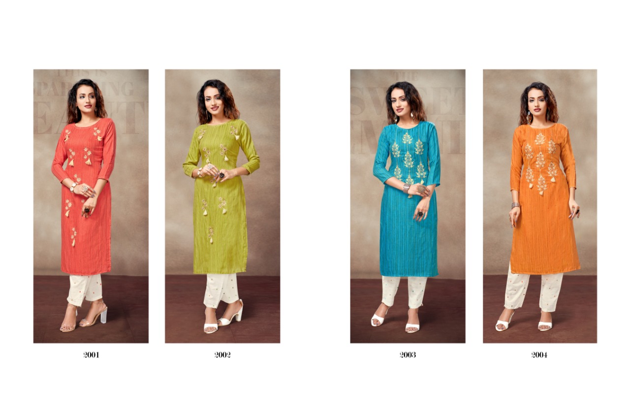 Sitka Present Jeffery Designer Straight Cut Kurti Collection