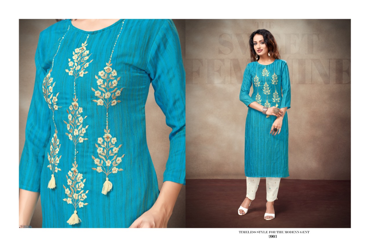 Sitka Present Jeffery Designer Straight Cut Kurti Collection