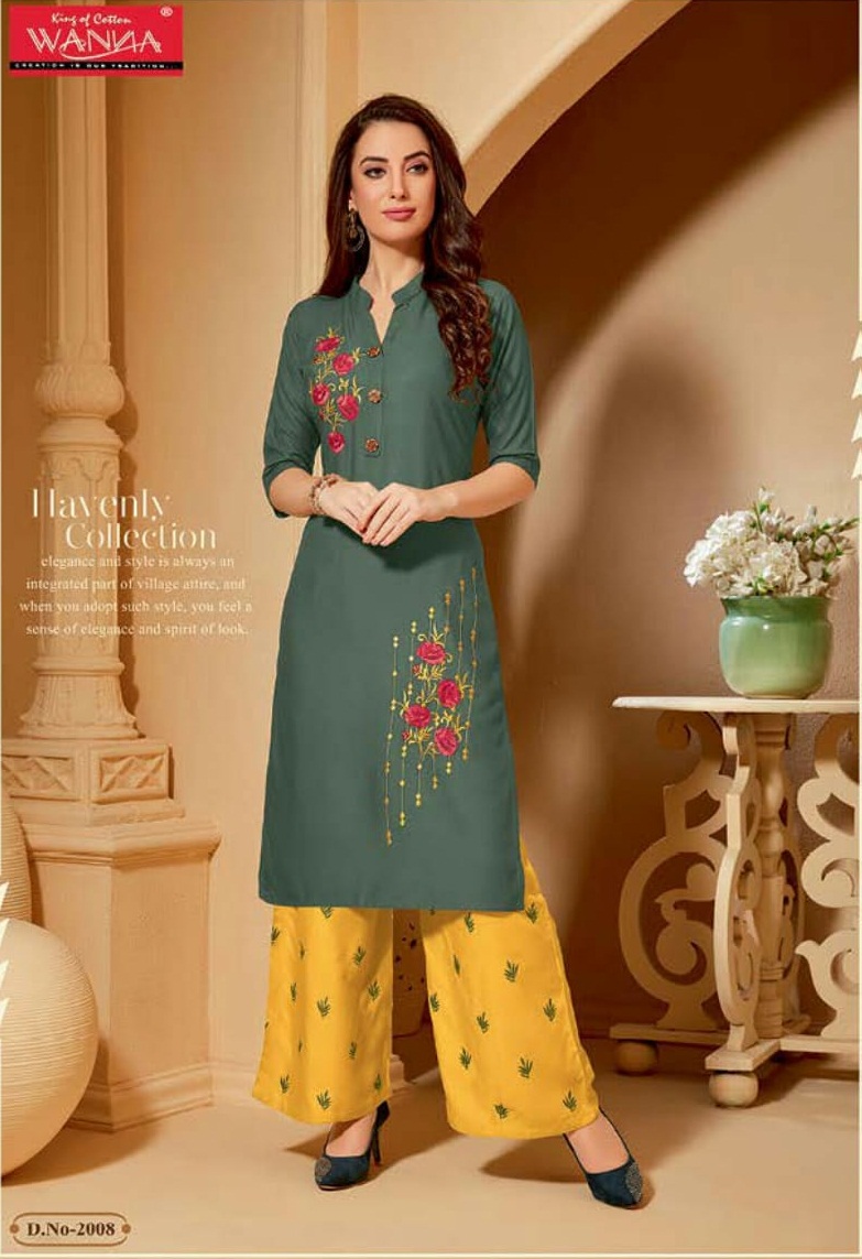 Wanna Present Stylic Vol 3 Designer Rayon Kurti With Palazzo Catalogue