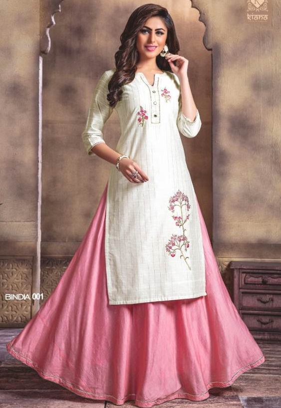 Kiana Present Bindiya Designer Rich Look Kurti With Bottom