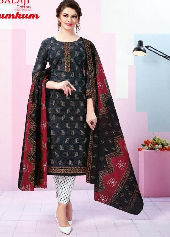 Balaji Present Kumkum Vol 21 Heavy Printed Cotton Dress Material