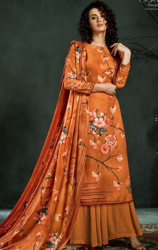 Belliza By Ruhani Vol 3 Pure Pashmina Digital Printed Dress Material