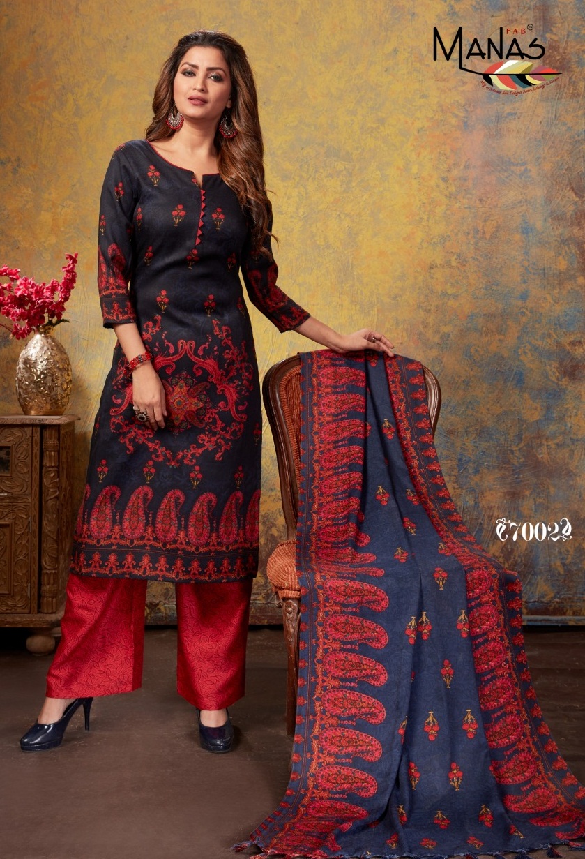 Manas Fab Present Pashmina Plazo Special Winter Collection Of Dress Material.
