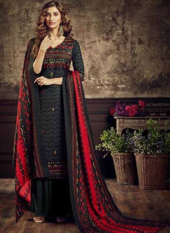 Belliza Present Al Marina Vol 2 Pure Pashmina Digital Printed Dress Material