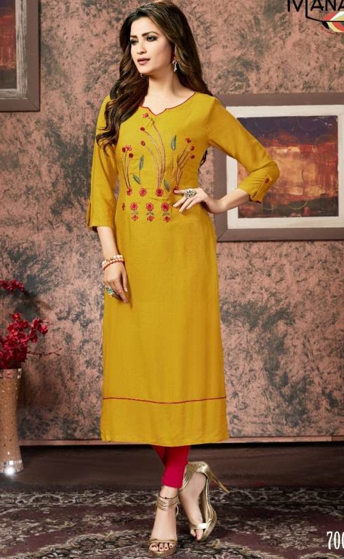 Manas By Sakhi Casual Wear Straight Cut Kurtis Collection.