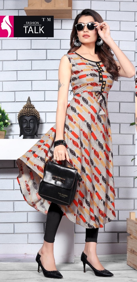 Ft By Ureb 6 Heavy Rayon Printed Kurtis Catalogue