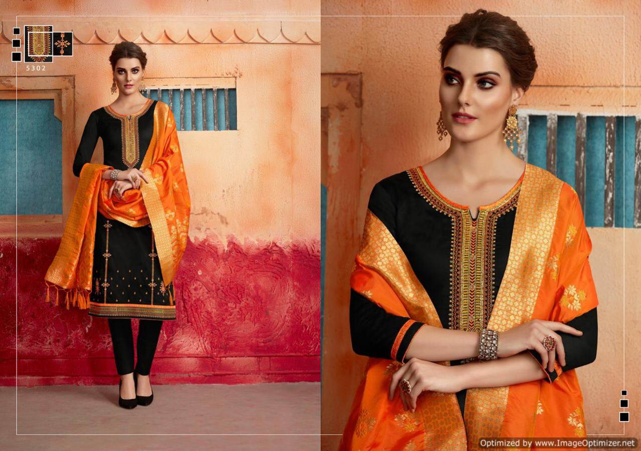 Kessi Presents Virasat Vol 5 Jam Silk Designer Dress Material