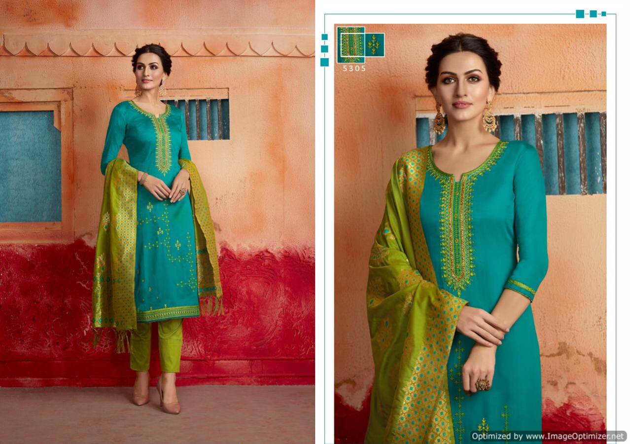 Kessi Presents Virasat Vol 5 Jam Silk Designer Dress Material