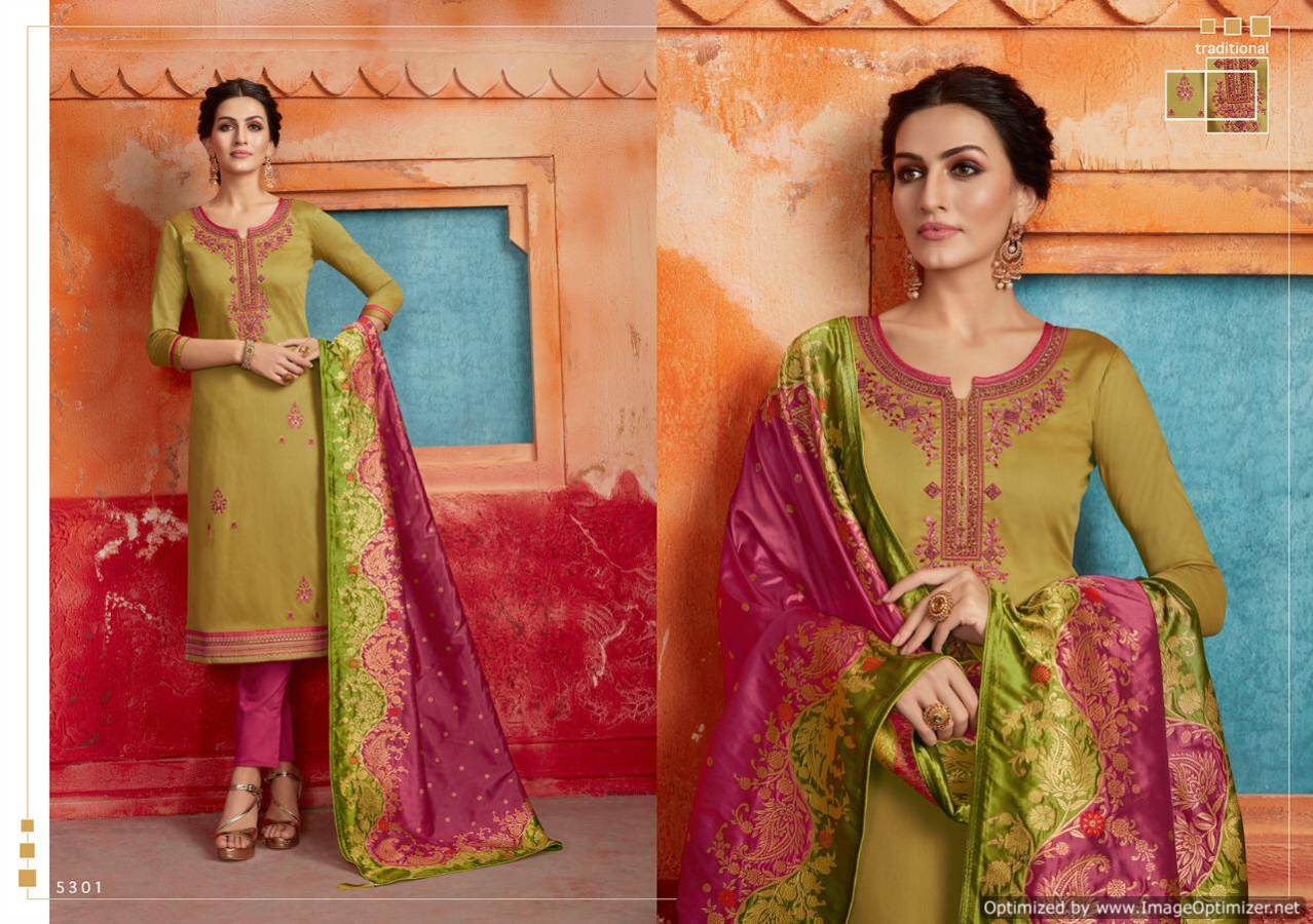 Kessi Presents Virasat Vol 5 Jam Silk Designer Dress Material