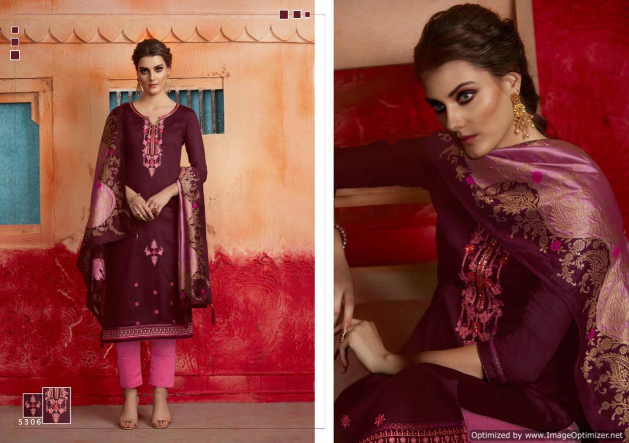 Kessi Presents Virasat Vol 5 Jam Silk Designer Dress Material