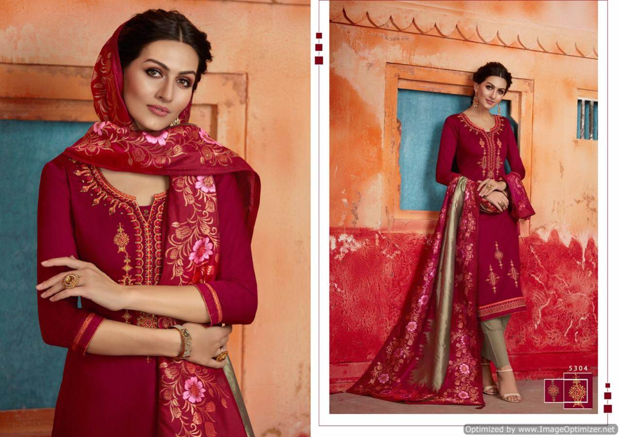 Kessi Presents Virasat Vol 5 Jam Silk Designer Dress Material
