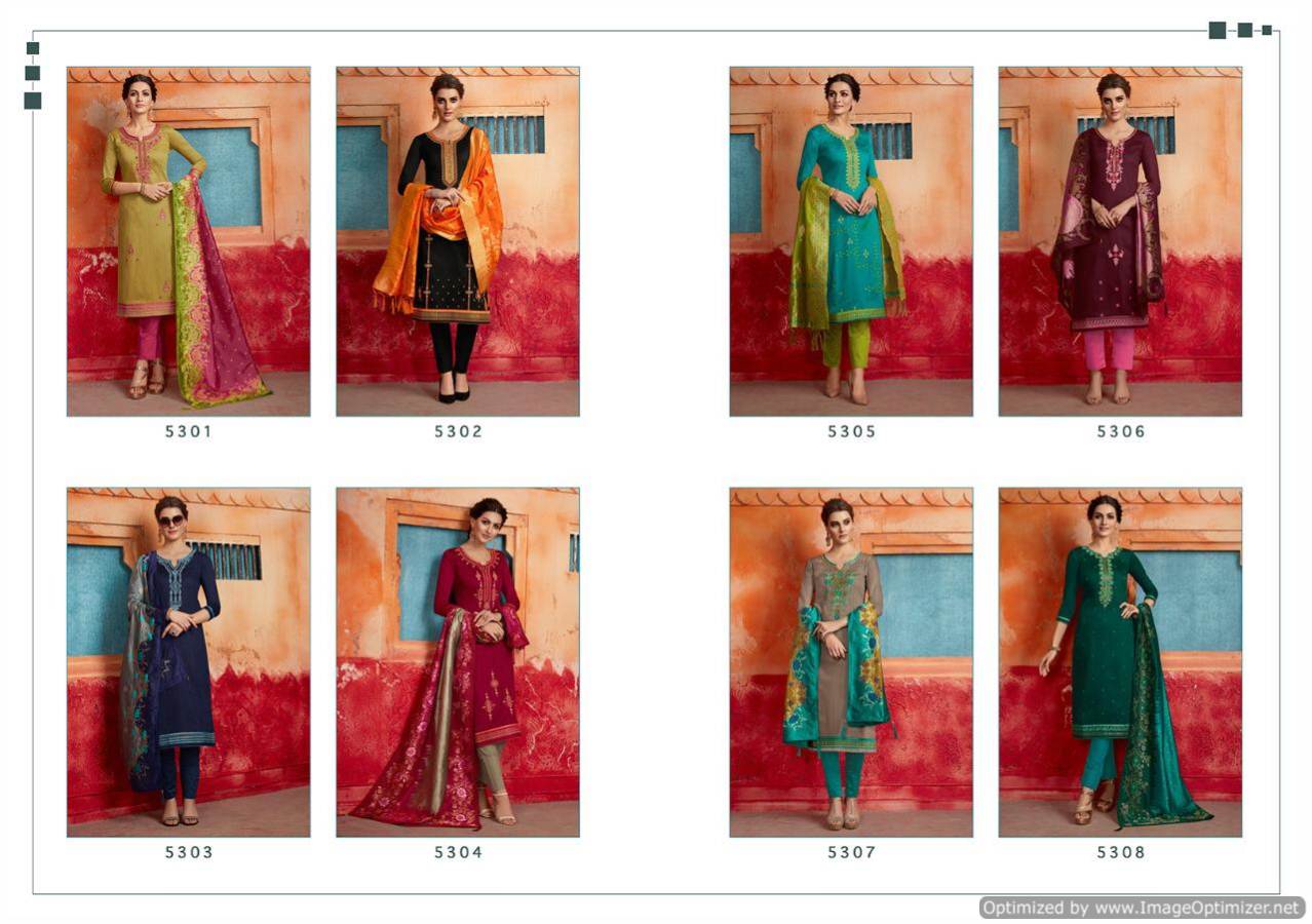 Kessi Presents Virasat Vol 5 Jam Silk Designer Dress Material