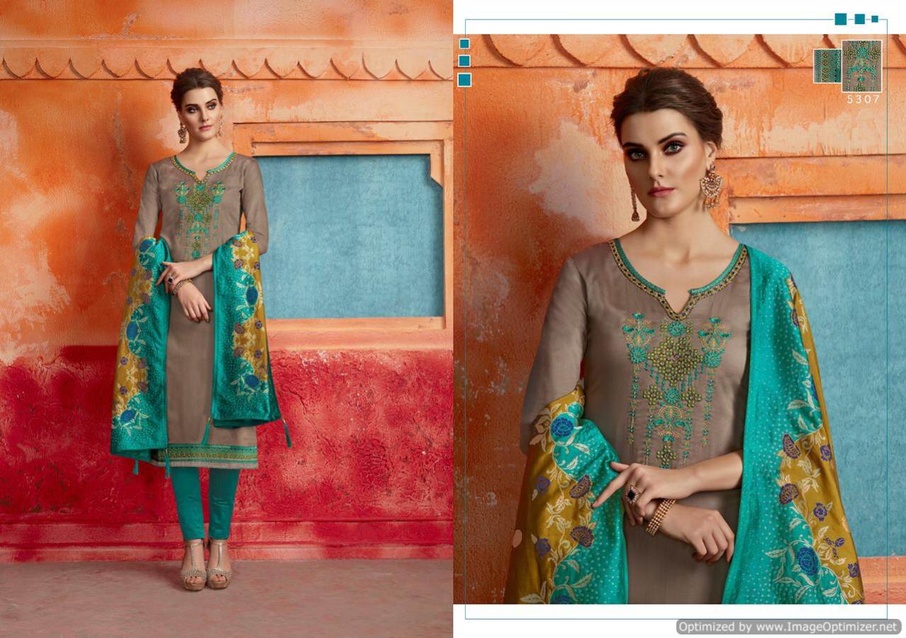 Kessi Presents Virasat Vol 5 Jam Silk Designer Dress Material