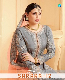 Y.c Presents Sarara Vol 12 Designer Embroidered Salwar Suits Catalogue