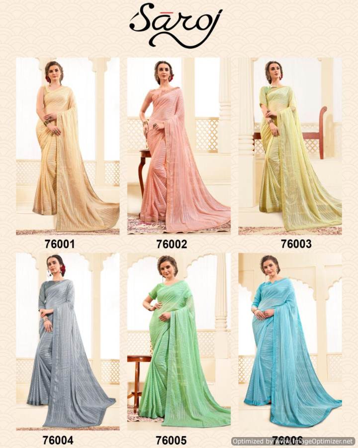 Saroj By Super Line Stylish Georgette Saree Collection