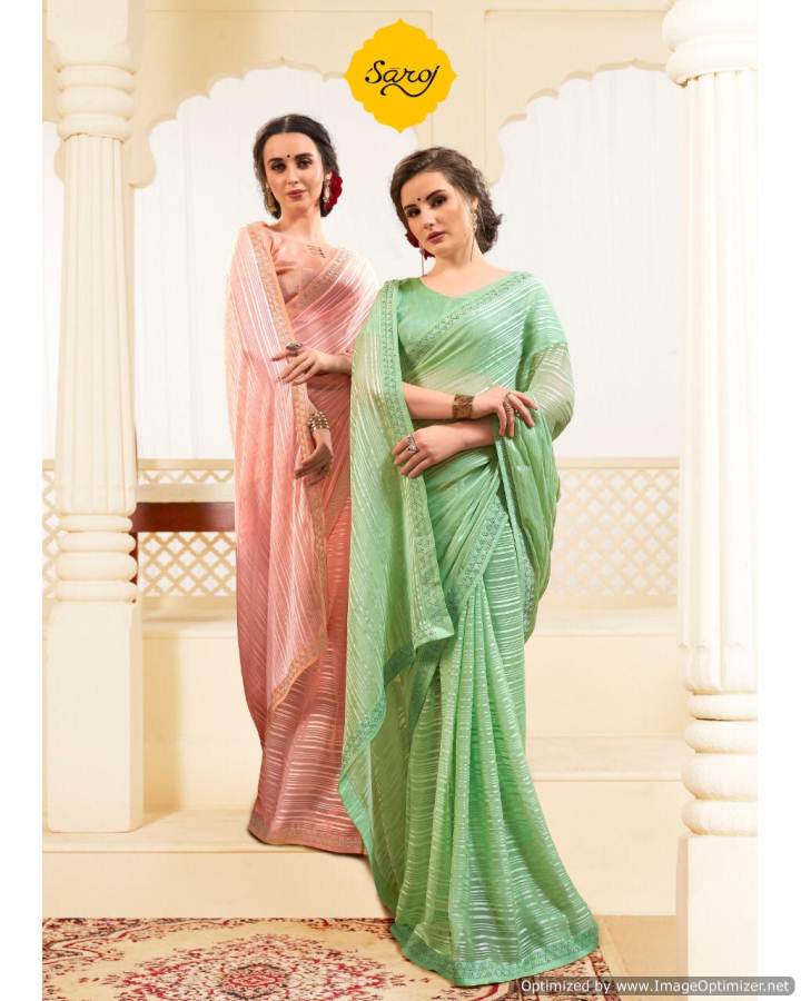 Saroj By Super Line Stylish Georgette Saree Collection