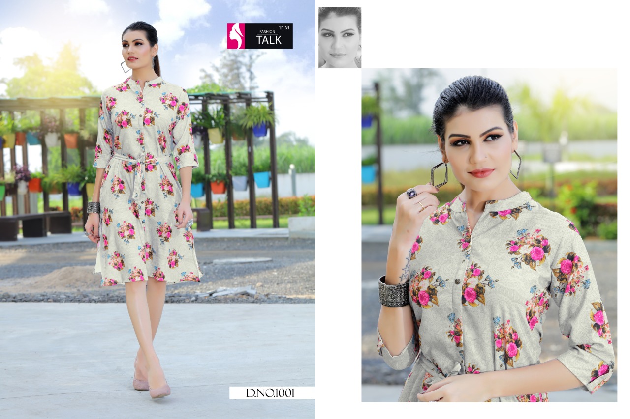 Ft By Colour Bar 1 Rayon Digital Printed Kurti