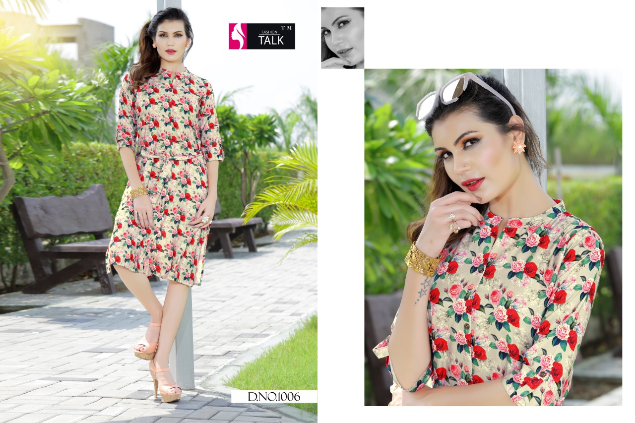 Ft By Colour Bar 1 Rayon Digital Printed Kurti