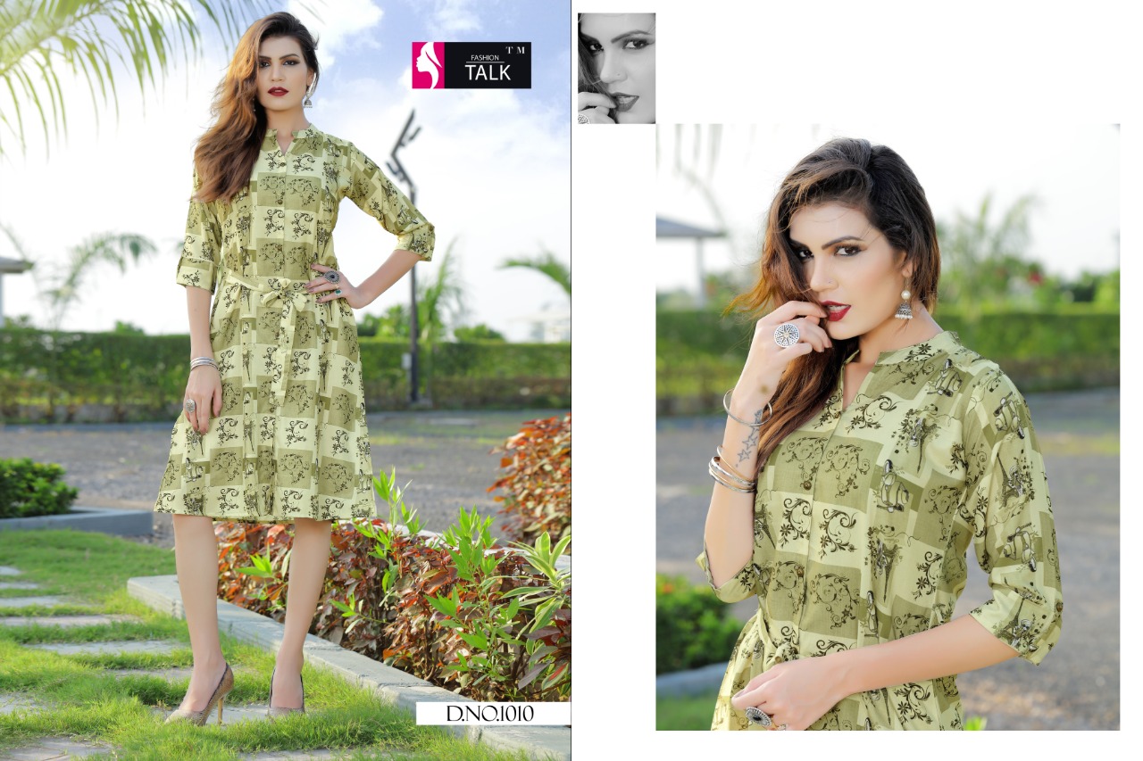 Ft By Colour Bar 1 Rayon Digital Printed Kurti