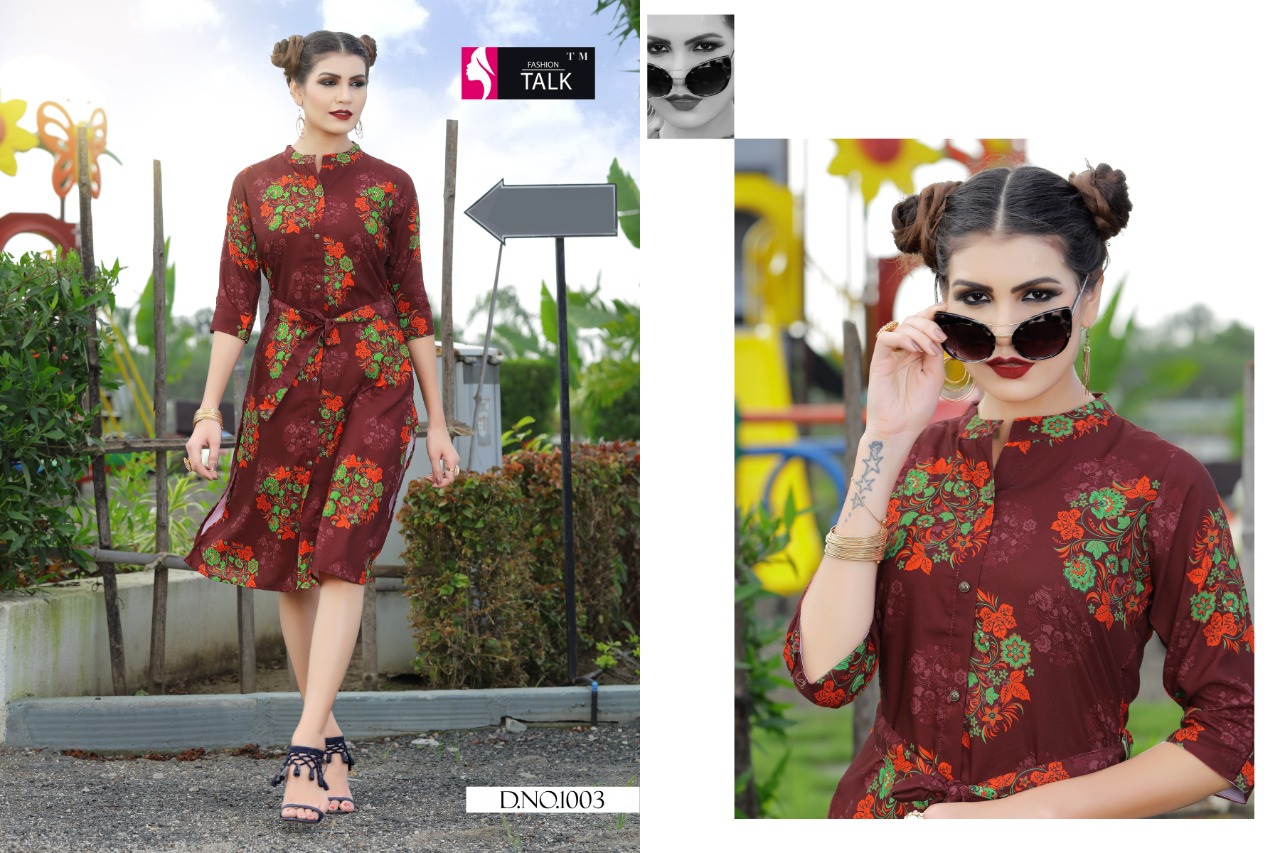 Ft By Colour Bar 1 Rayon Digital Printed Kurti
