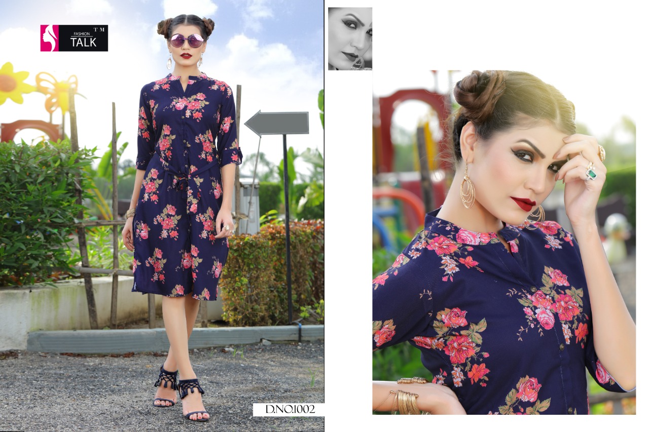 Ft By Colour Bar 1 Rayon Digital Printed Kurti