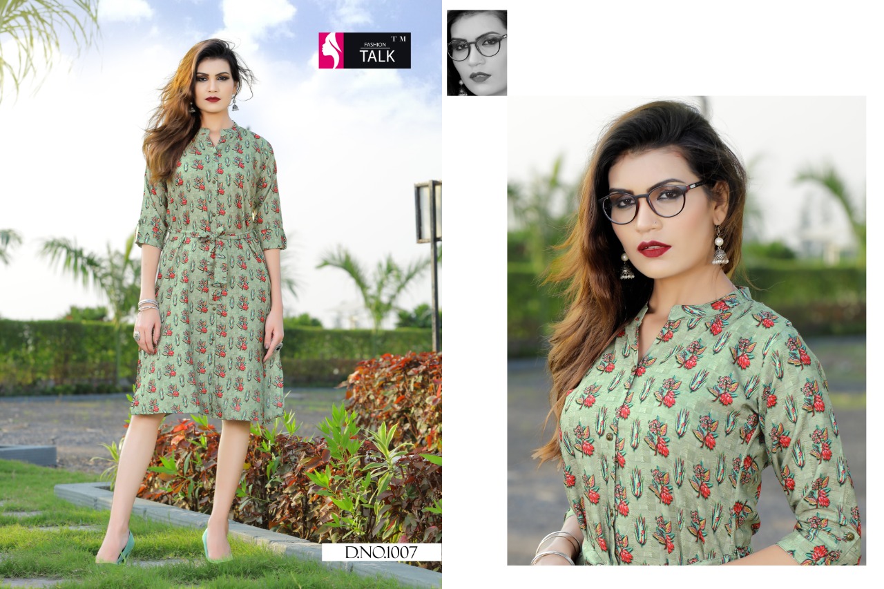 Ft By Colour Bar 1 Rayon Digital Printed Kurti