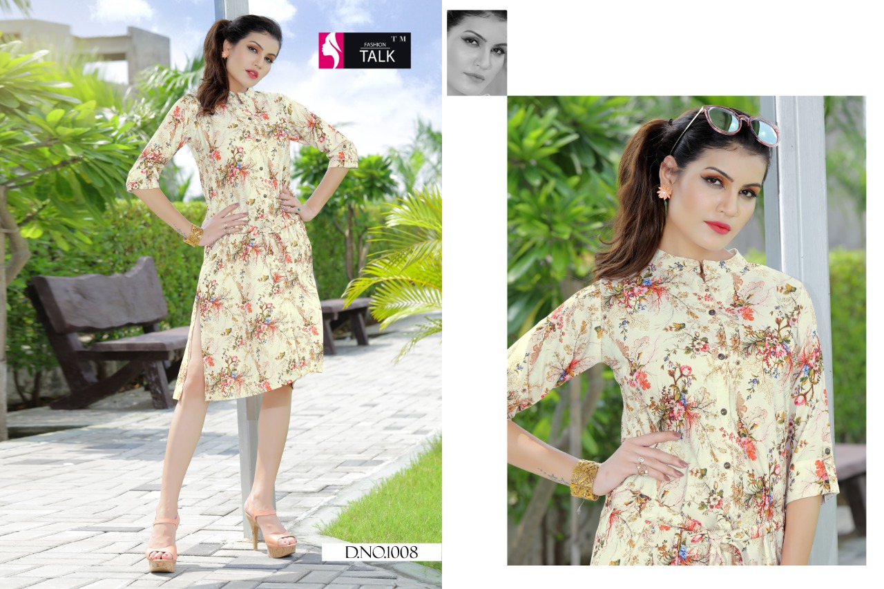 Ft By Colour Bar 1 Rayon Digital Printed Kurti
