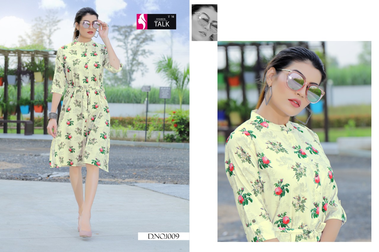 Ft By Colour Bar 1 Rayon Digital Printed Kurti
