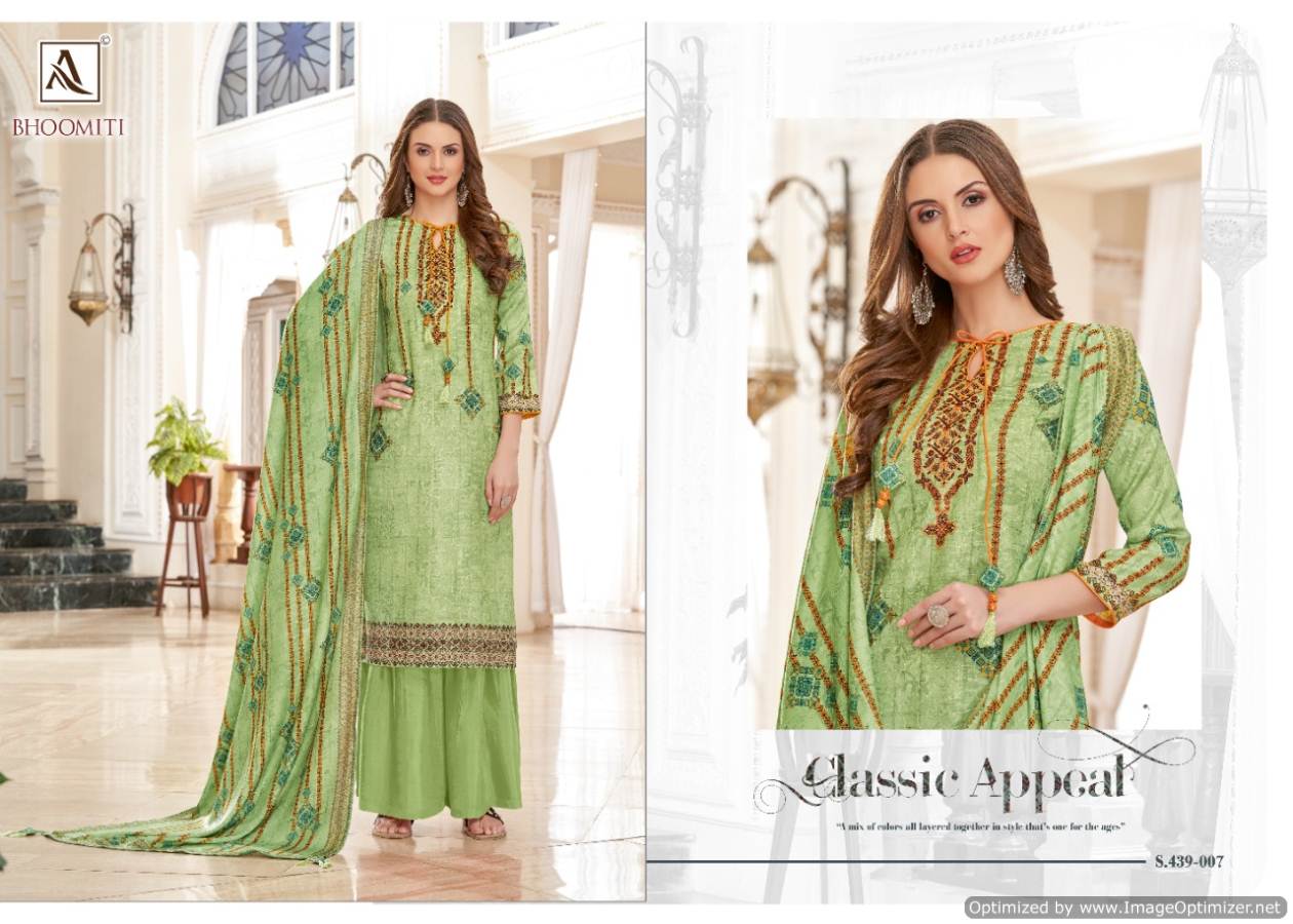 Alok By Bhoomiti Pure Pashmina Designer Dress Material