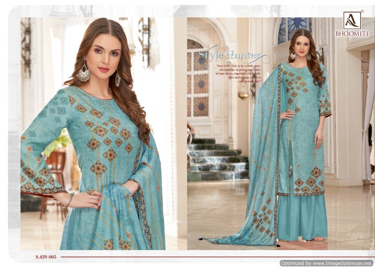Alok By Bhoomiti Pure Pashmina Designer Dress Material