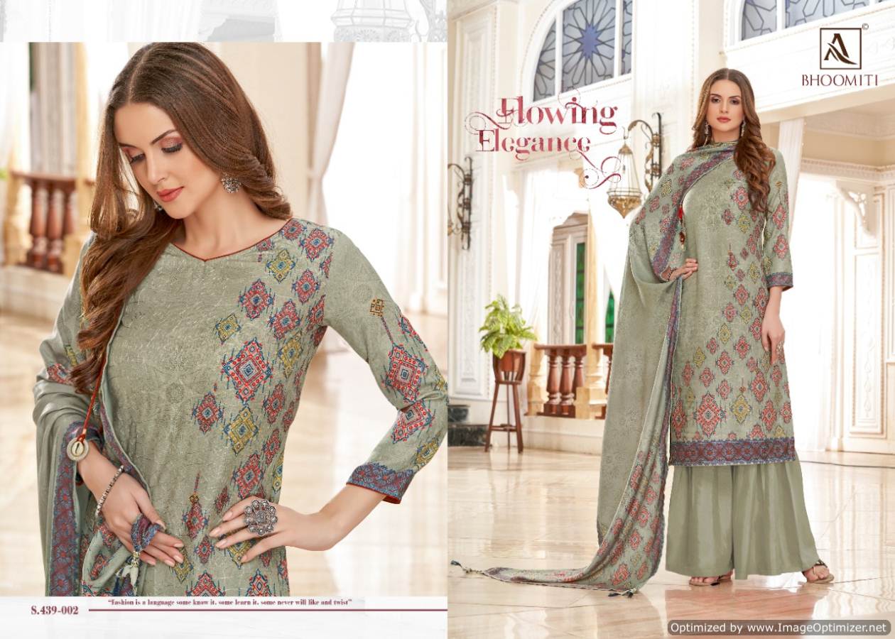 Alok By Bhoomiti Pure Pashmina Designer Dress Material