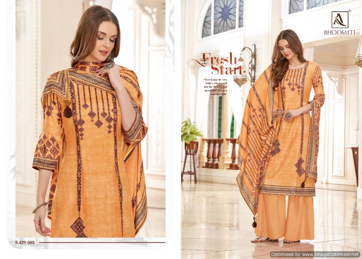 Alok By Bhoomiti Pure Pashmina Designer Dress Material