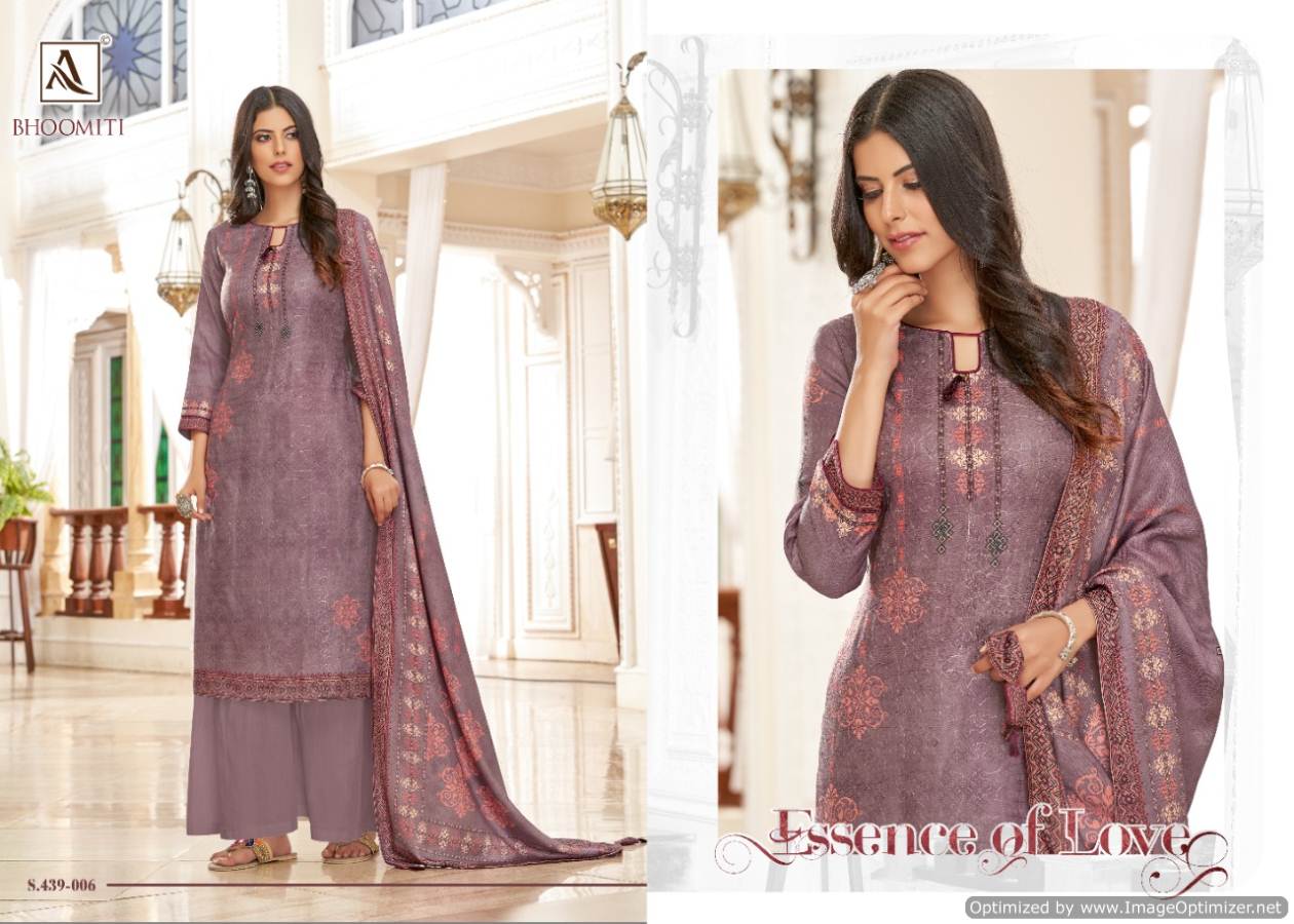 Alok By Bhoomiti Pure Pashmina Designer Dress Material