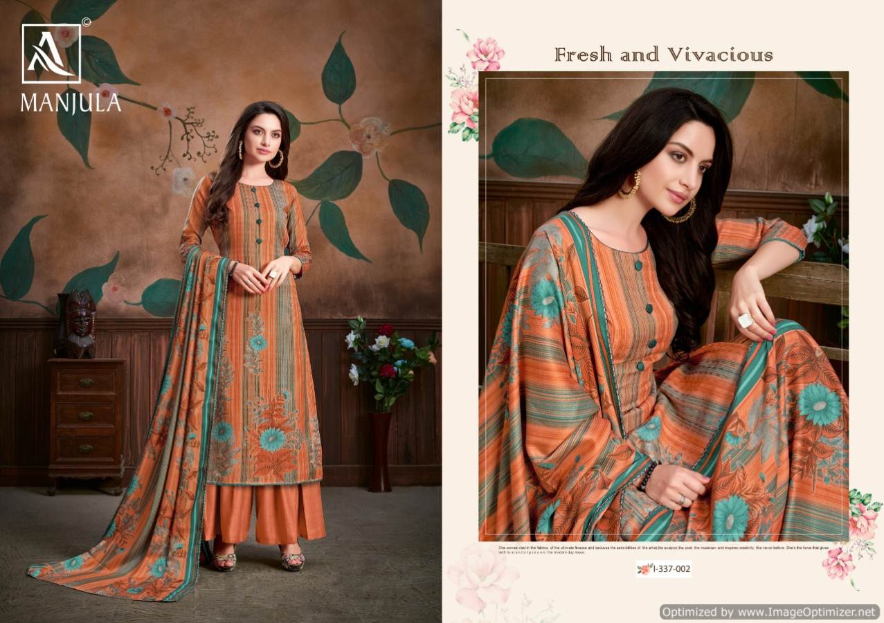 Alok By Manjula Vol 3 Pure Pashmina Designer Dress Material Catalogue