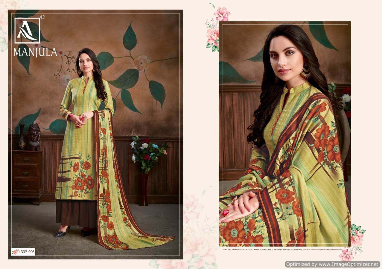 Alok By Manjula Vol 3 Pure Pashmina Designer Dress Material Catalogue