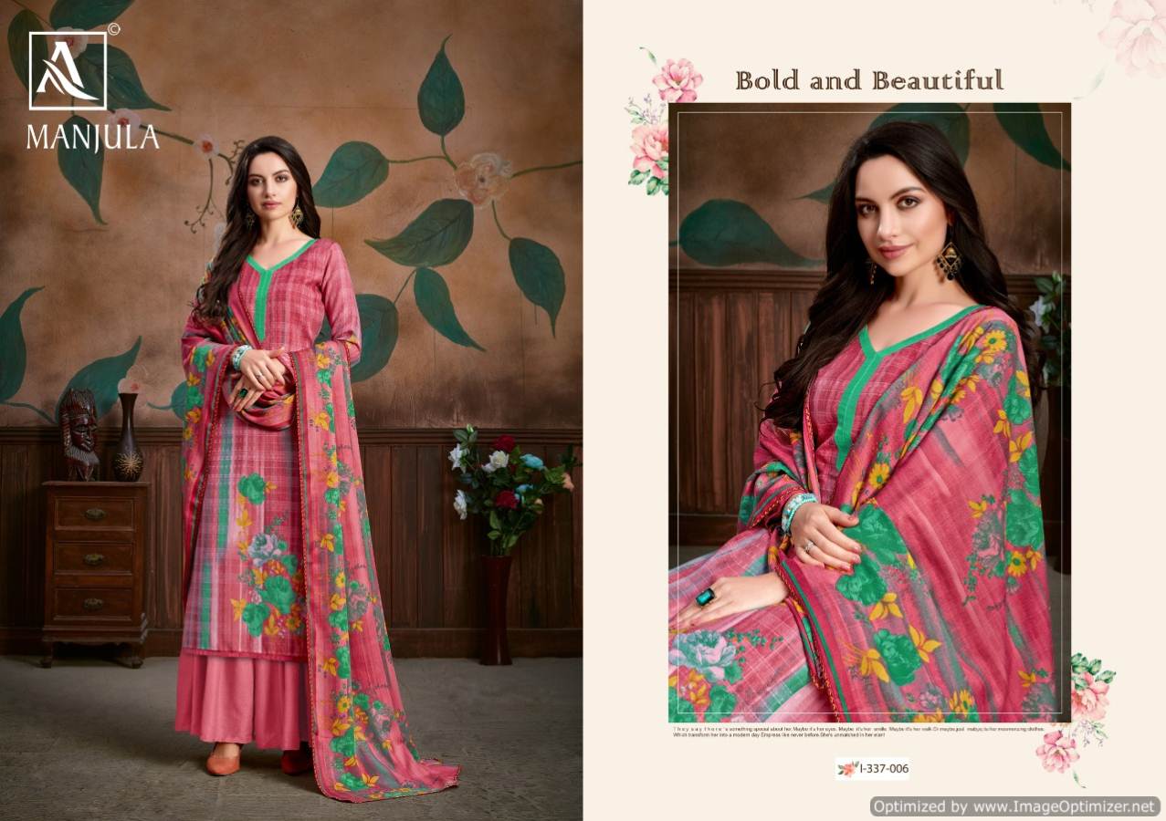 Alok By Manjula Vol 3 Pure Pashmina Designer Dress Material Catalogue