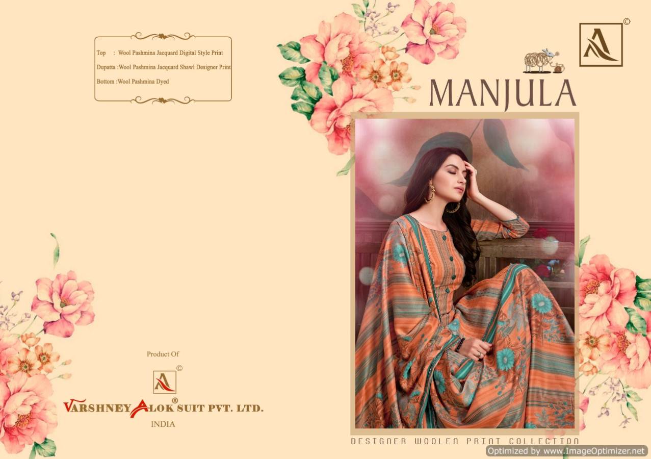 Alok By Manjula Vol 3 Pure Pashmina Designer Dress Material Catalogue