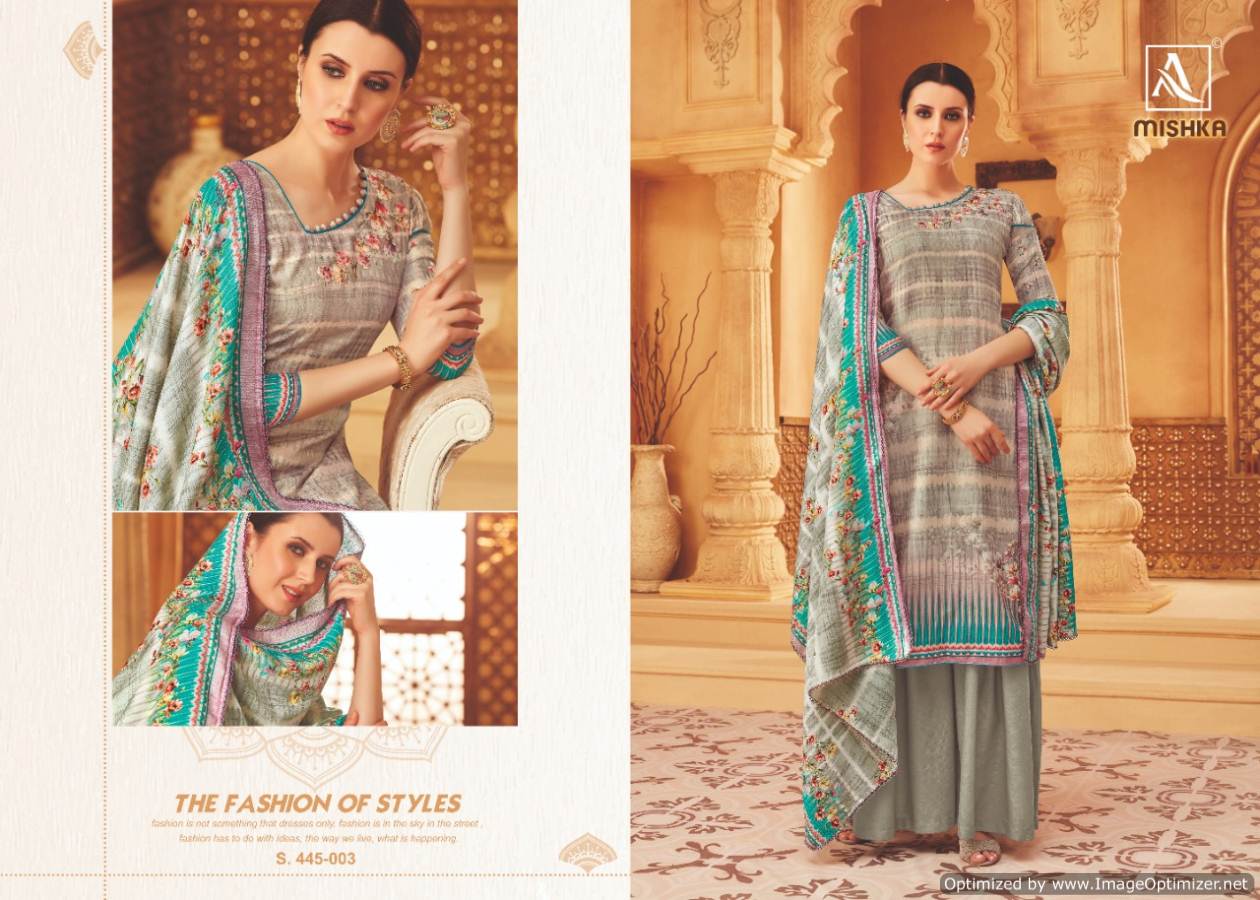 Alok By Mishka Pure Wool Pashmina Designer Dress Material