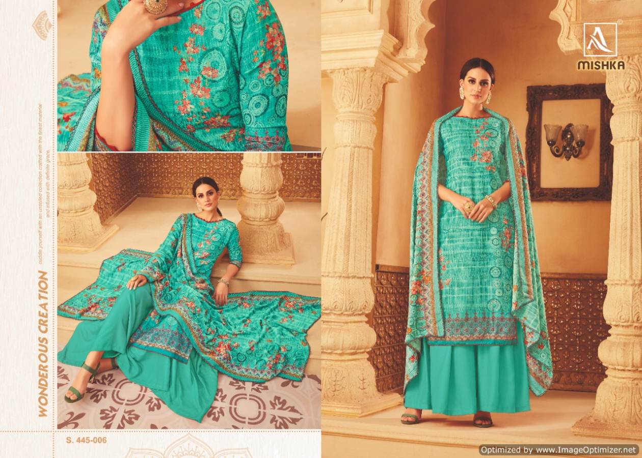 Alok By Mishka Pure Wool Pashmina Designer Dress Material