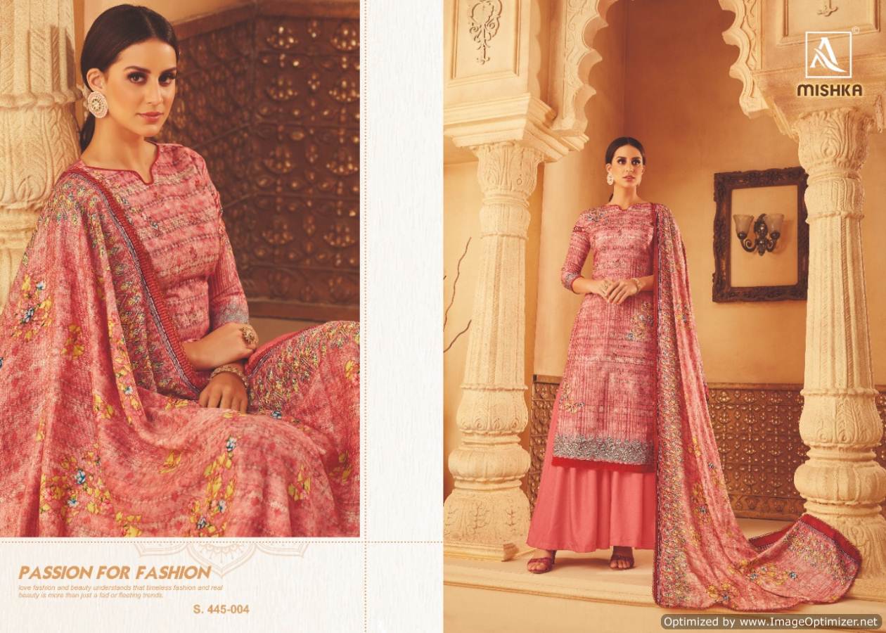 Alok By Mishka Pure Wool Pashmina Designer Dress Material