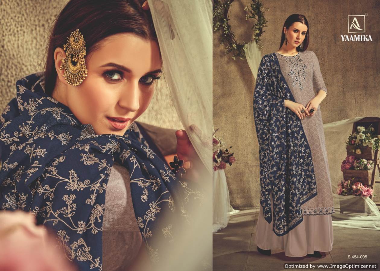 Alok By Yaamika Pure Pashmina Designer Dress Material