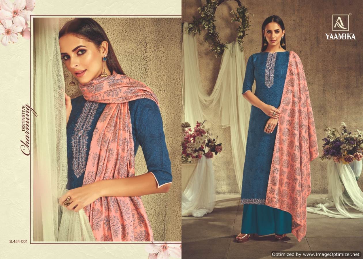 Alok By Yaamika Pure Pashmina Designer Dress Material