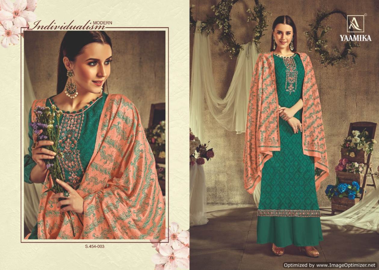 Alok By Yaamika Pure Pashmina Designer Dress Material