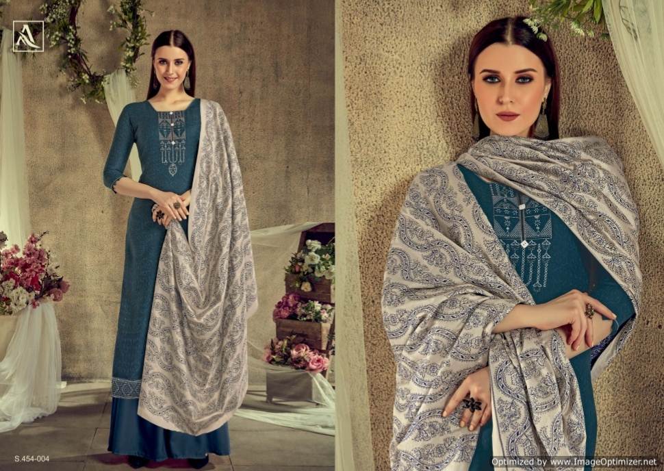 Alok By Yaamika Pure Pashmina Designer Dress Material