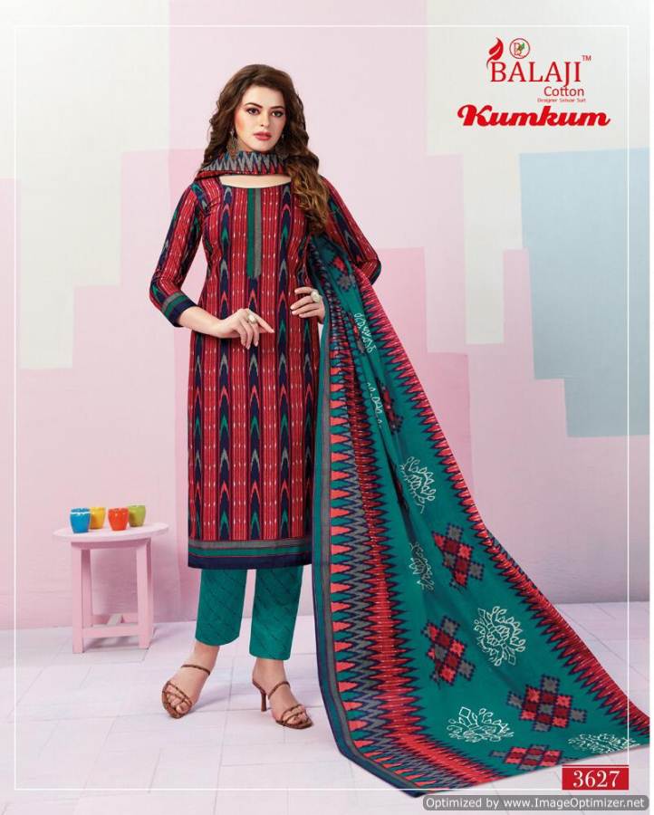 Balaji Present Kumkum Vol 21 Heavy Printed Cotton Dress Material