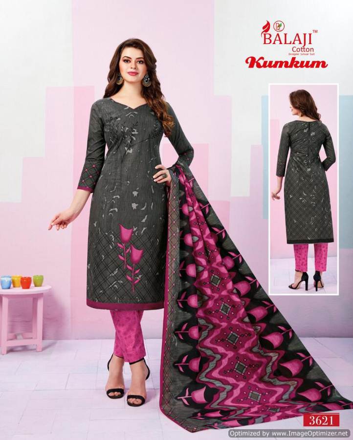 Balaji Present Kumkum Vol 21 Heavy Printed Cotton Dress Material