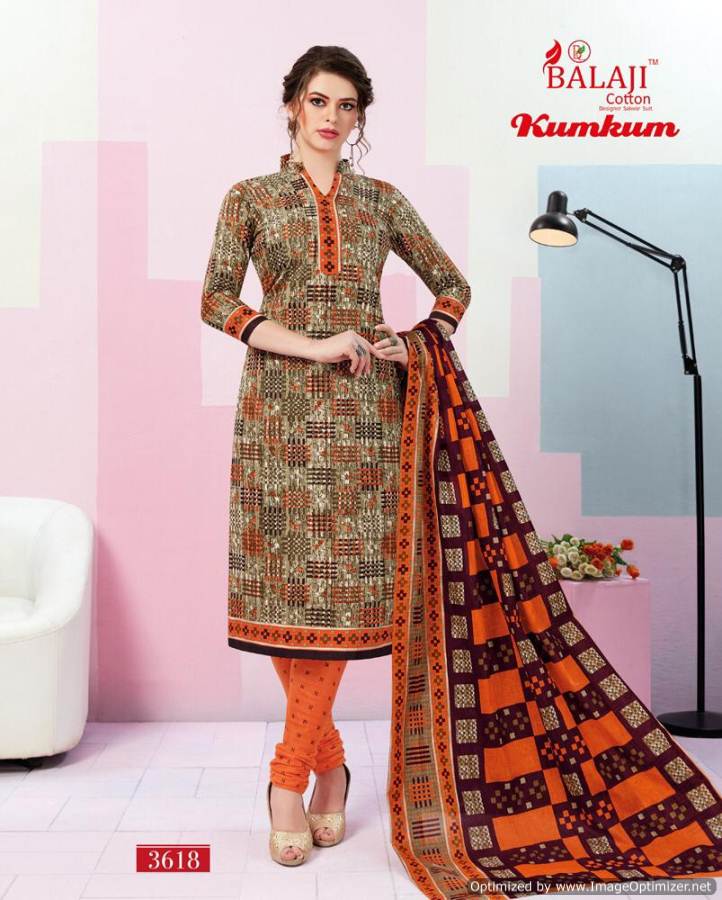 Balaji Present Kumkum Vol 21 Heavy Printed Cotton Dress Material