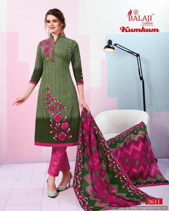 Balaji Present Kumkum Vol 21 Heavy Printed Cotton Dress Material