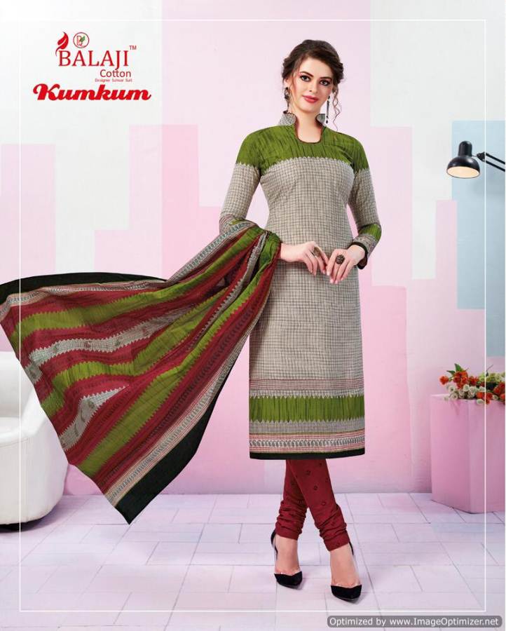 Balaji Present Kumkum Vol 21 Heavy Printed Cotton Dress Material