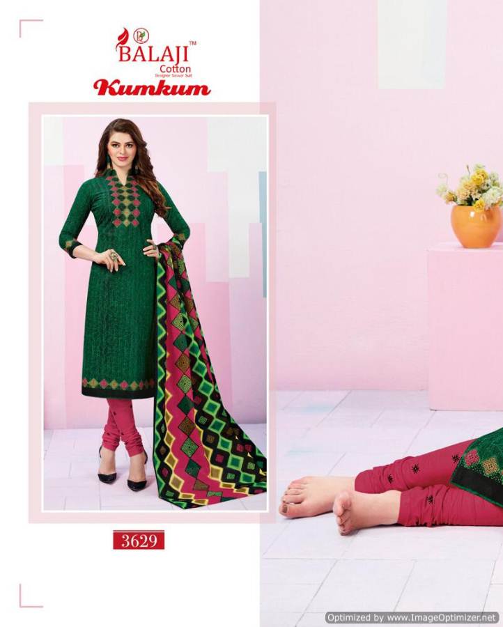 Balaji Present Kumkum Vol 21 Heavy Printed Cotton Dress Material